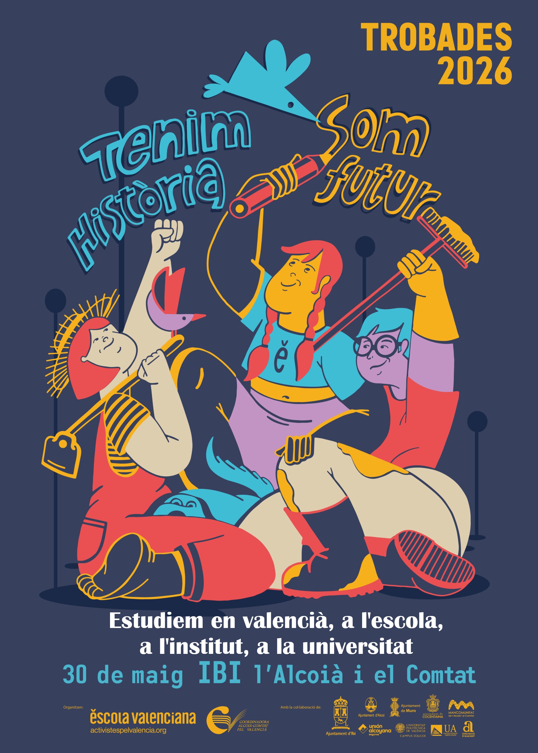 Cartell de les Trobades d'Escoles Valencianes 2026