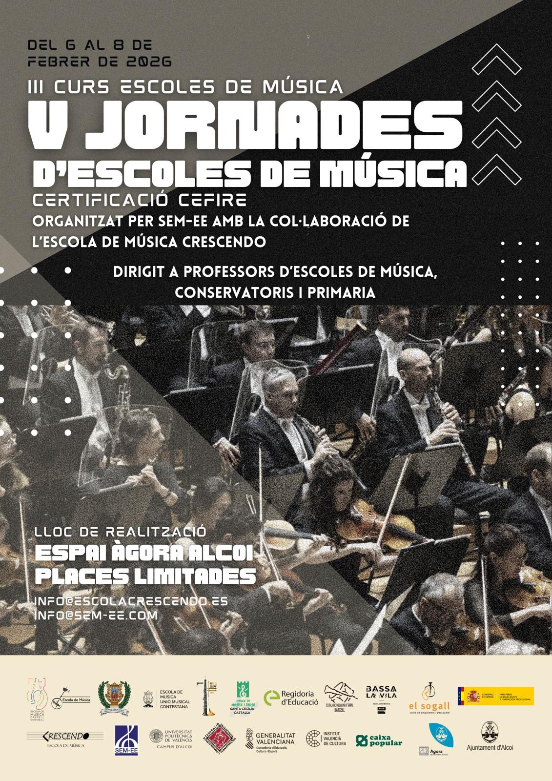 Cartell de l'esdeveniment organitzat per l'Escola de Música Crescendo