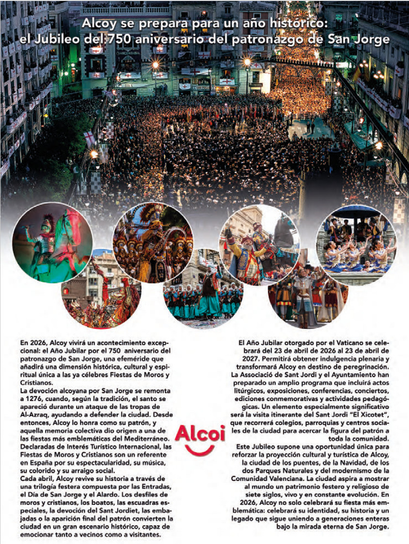 Pàgina interior de la revista d'Air Nostrum on es publicita Alcoi
