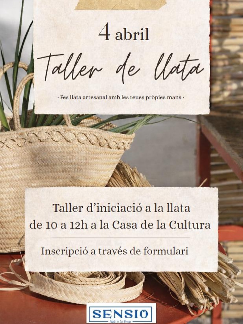 Cartell del taller de llata a Fageca