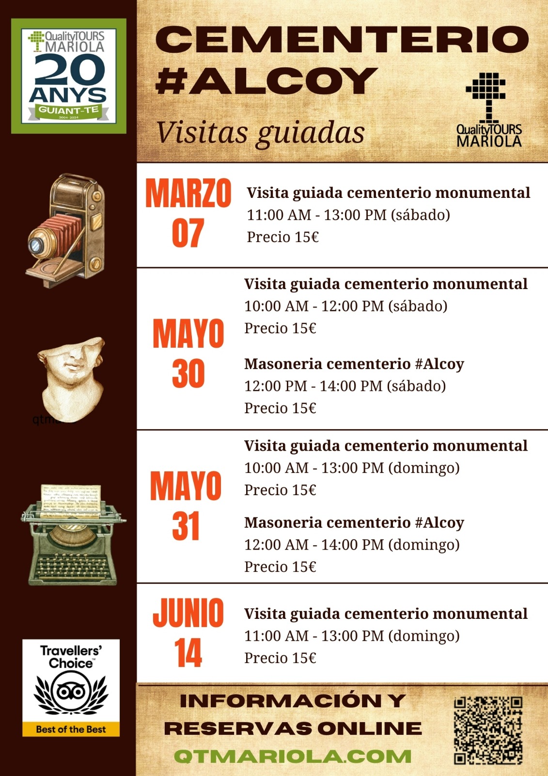 Programació de les rutes al cementeri d'Alcoi