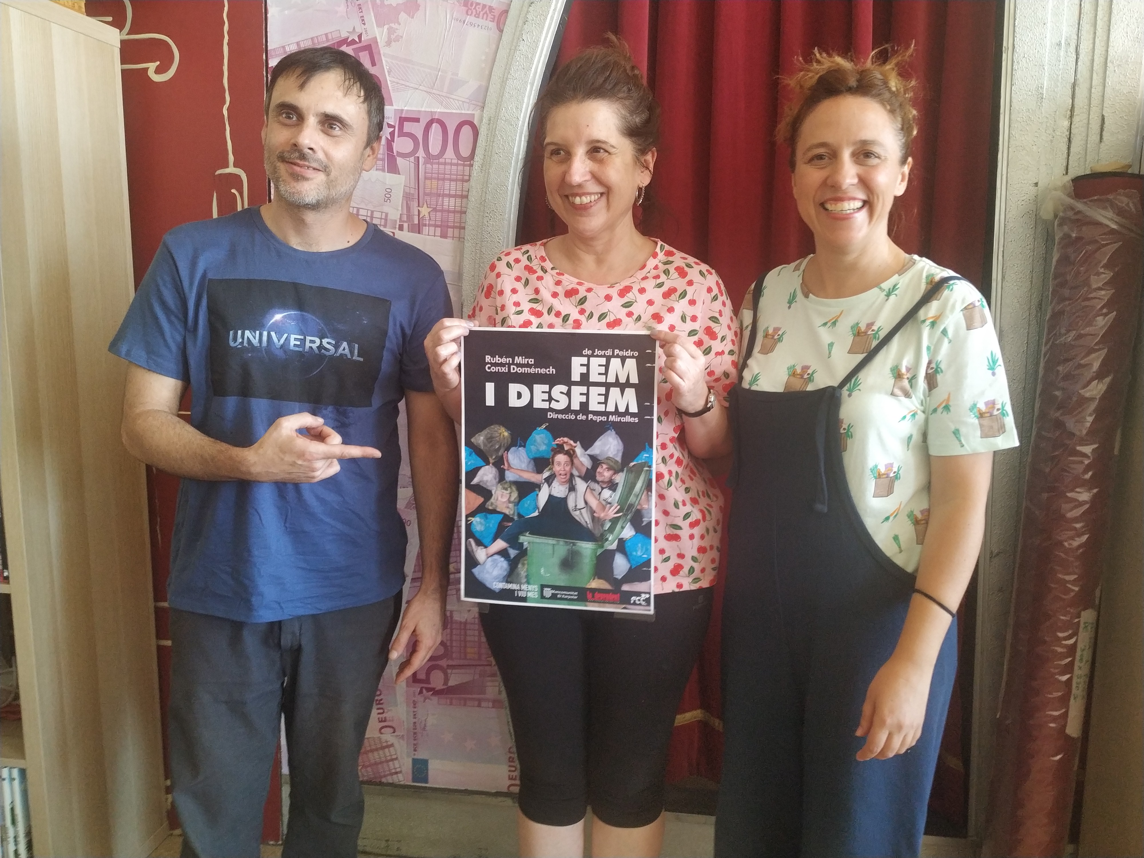 La directora Pepa Miralles amb els dos actors. 