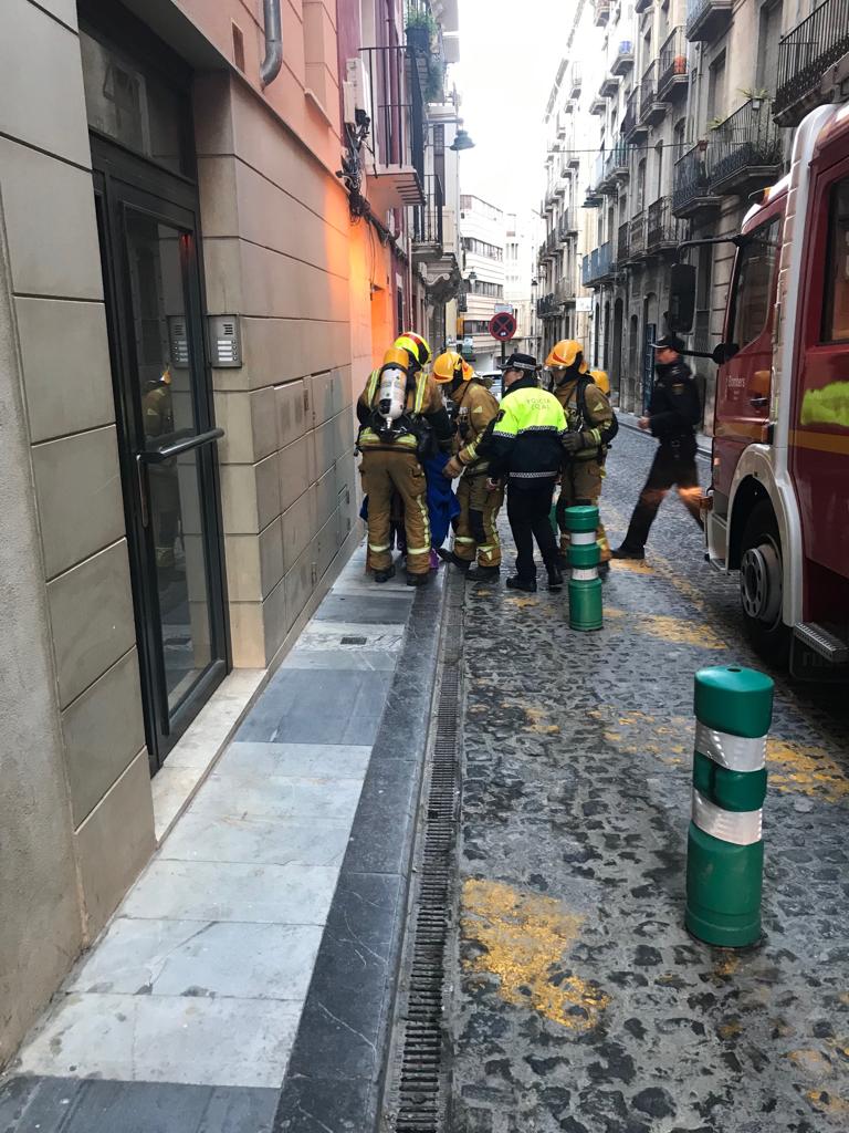 Moment de l'evacuació