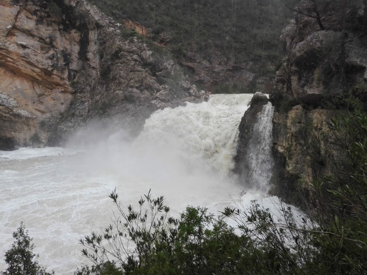 El barranc de l'Encantada aquest dilluns 20 de gener