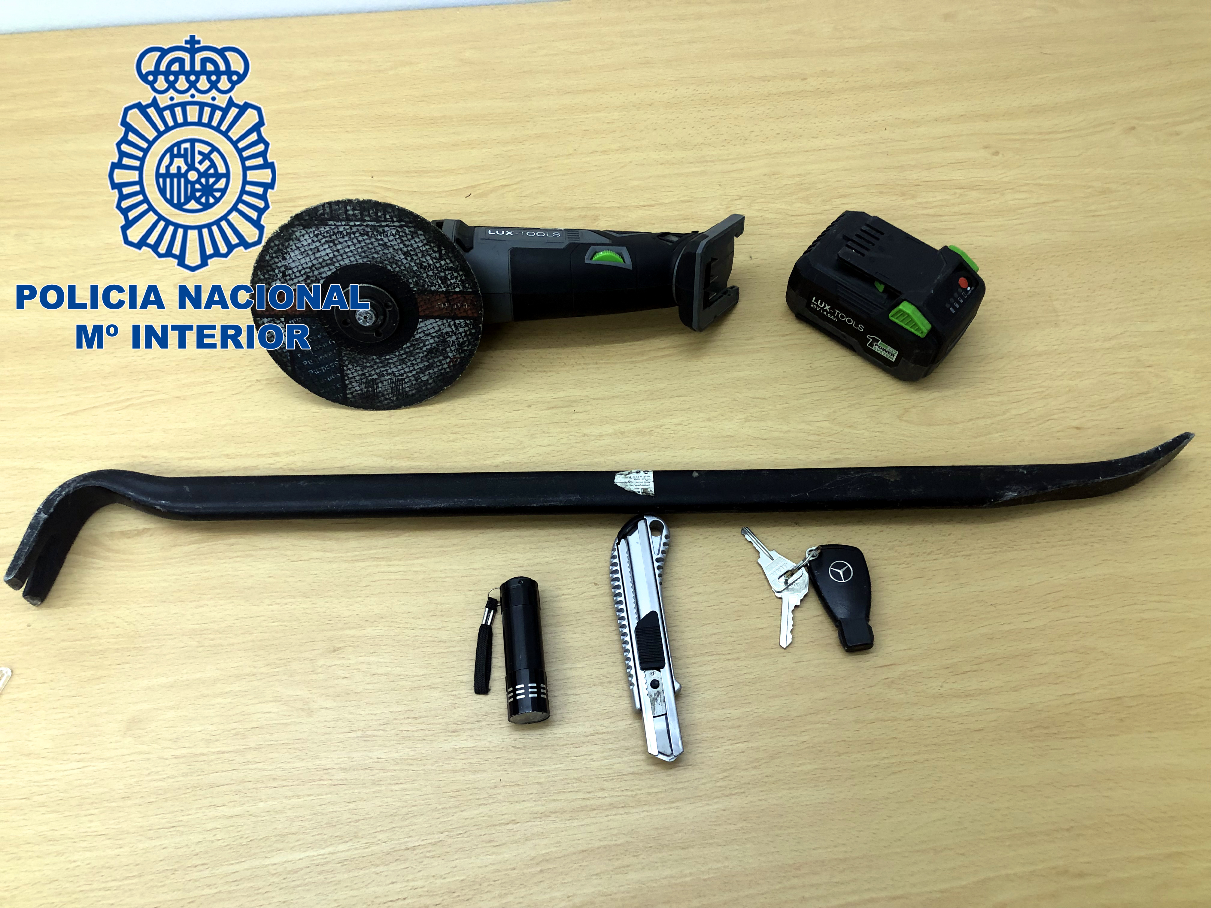 Ferramentes utilitzades en el robatori