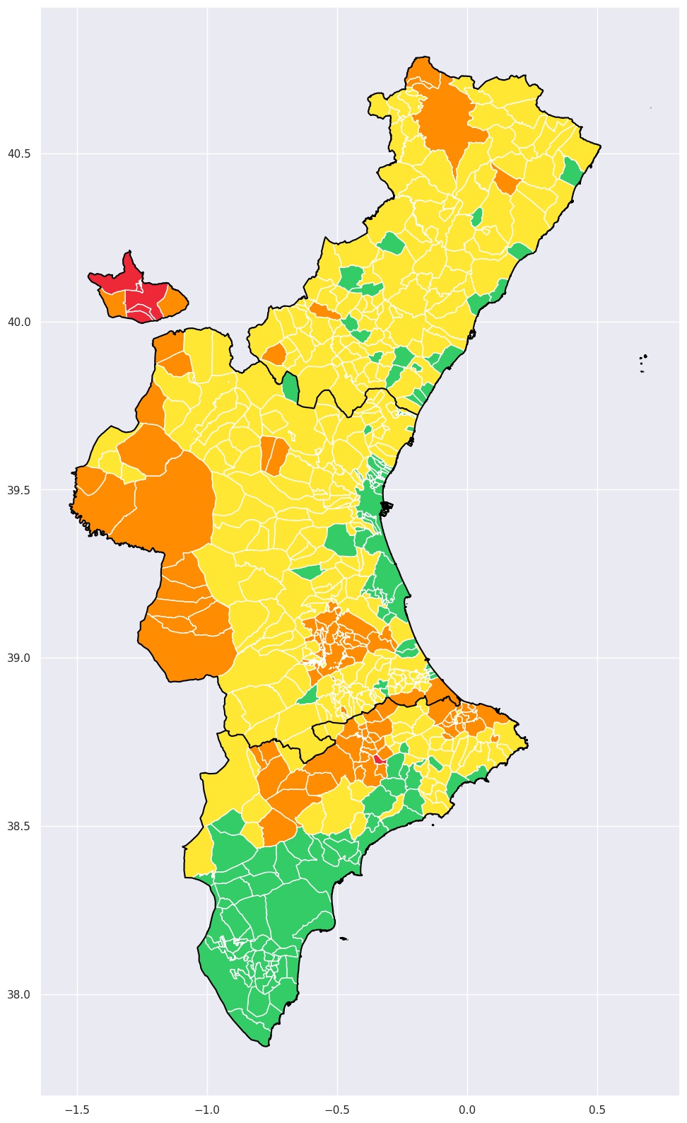 Mapa d'alerta de temperatures per este 4 de juliol