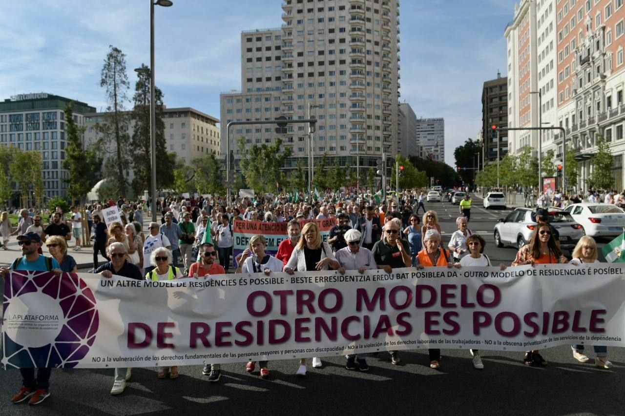 Capçalera de la manifestació a Madrid