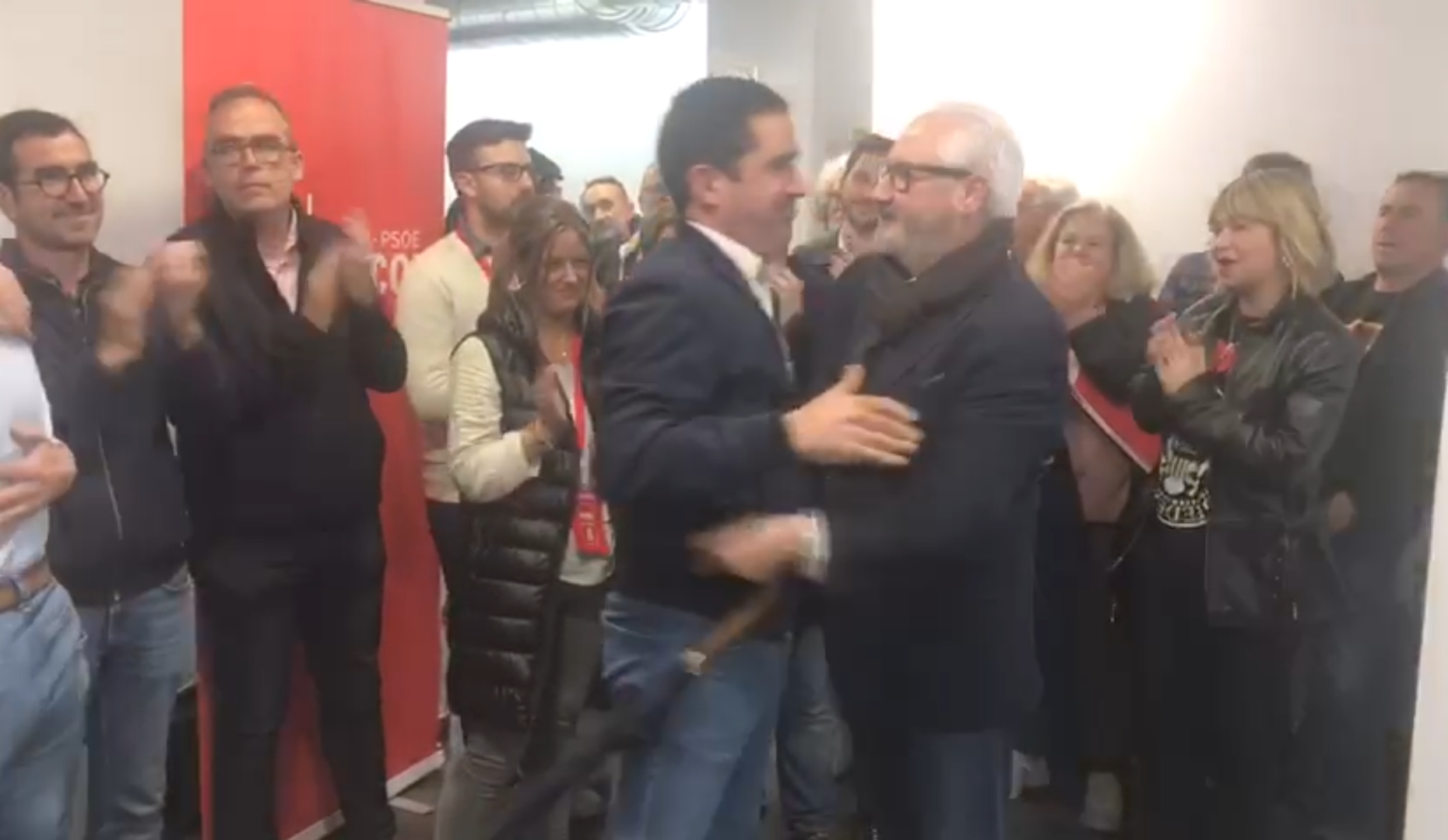 Toni Francés i Ignacio Trelis en la nit electoral