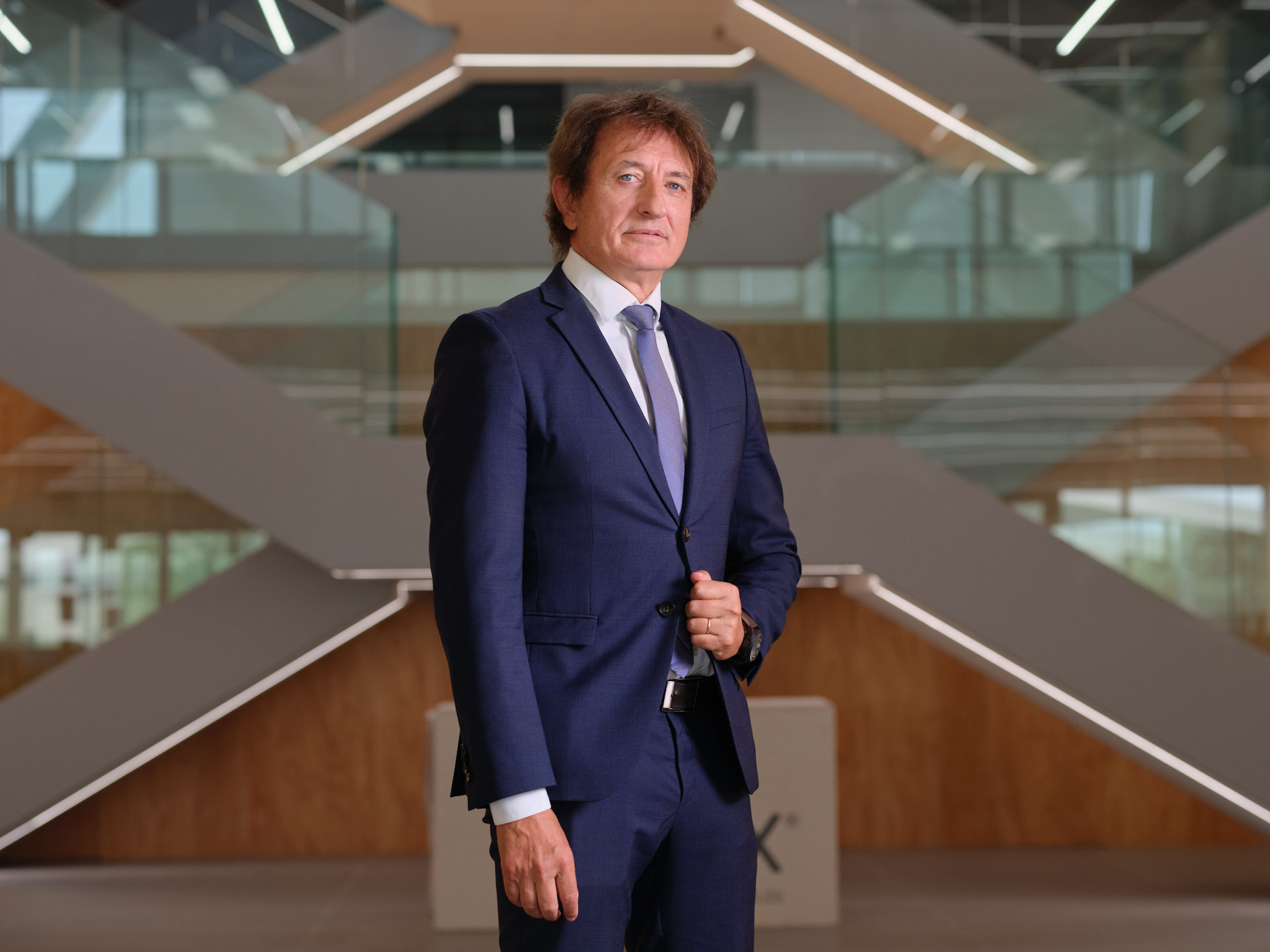 León Grau en la nova seu d'AITEX