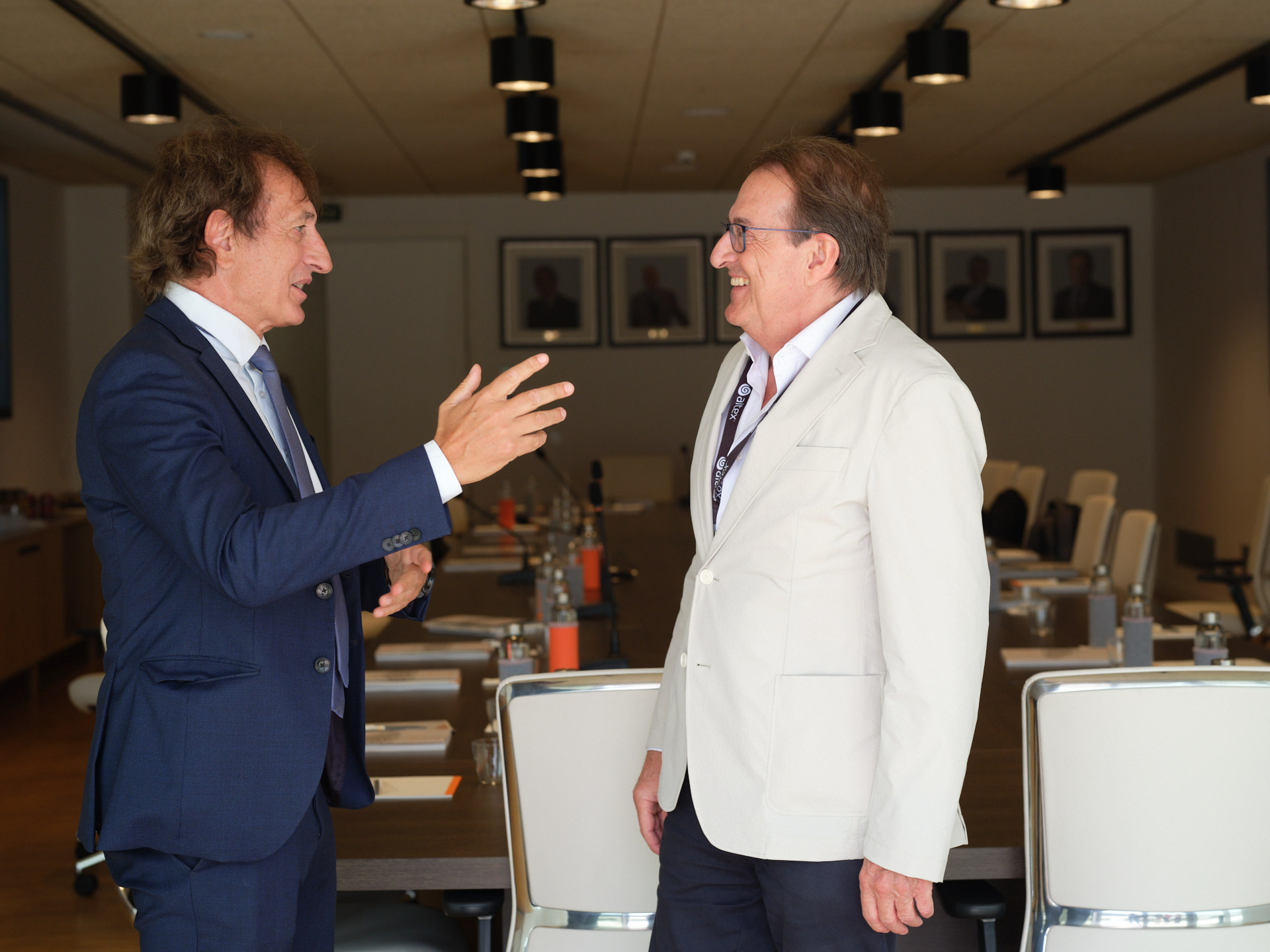 León Grau amb el director d'AITEX, Vicente Blanes. 