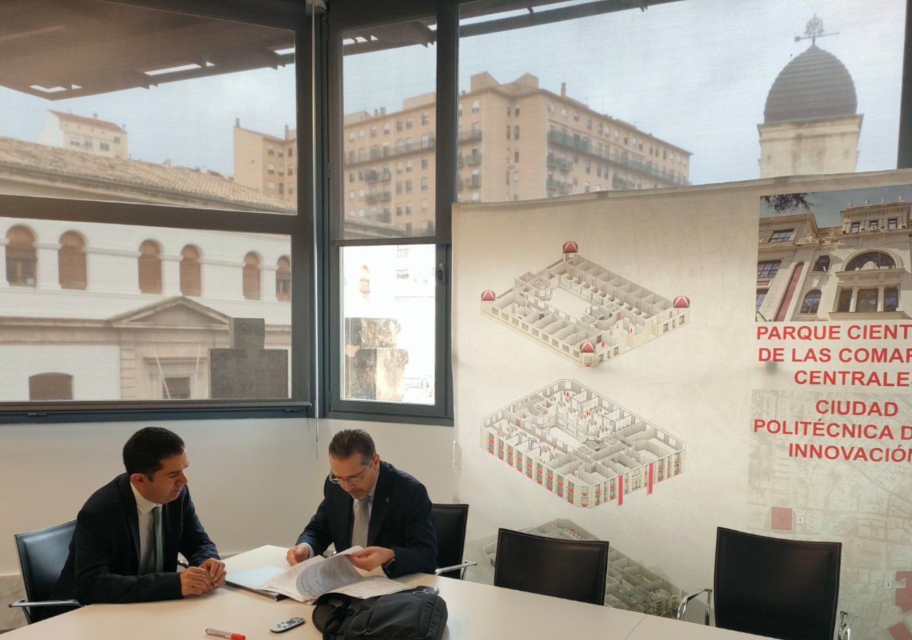 El rector de la UPV i l'alcalde d'Alcoi. 