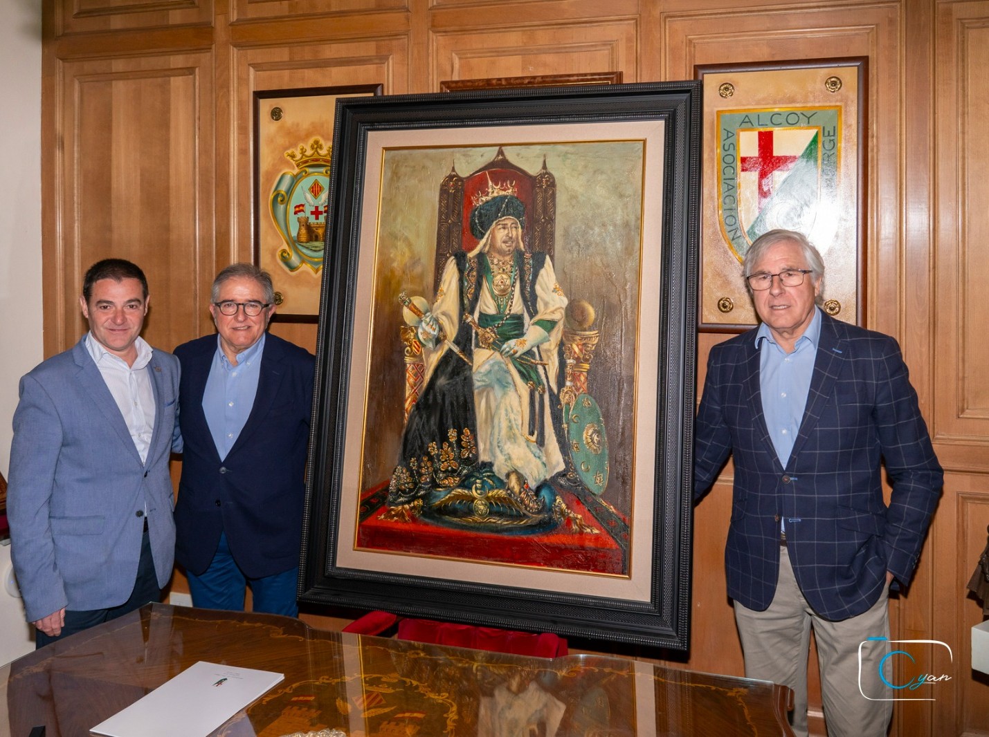 retrat a l’oli d’Armando Ferre Miralles, Capiità Moro de la Filà Verds en 1976. | Foto: ASJ