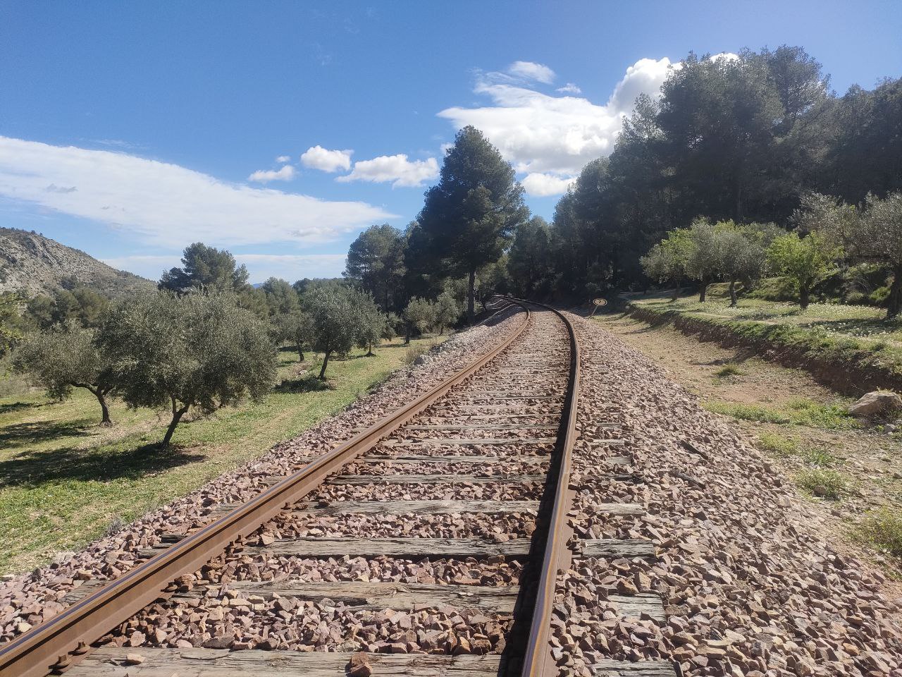 La línea Alcoi-Xàtiva abans de les obres.